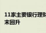 11家主要银行理财公司10月末存续规模较9月末回升